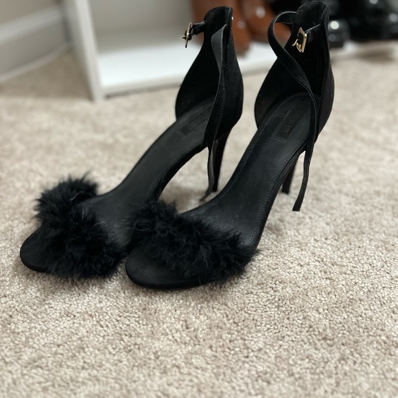 Open toe fluffy heel - Picture 2 of 5